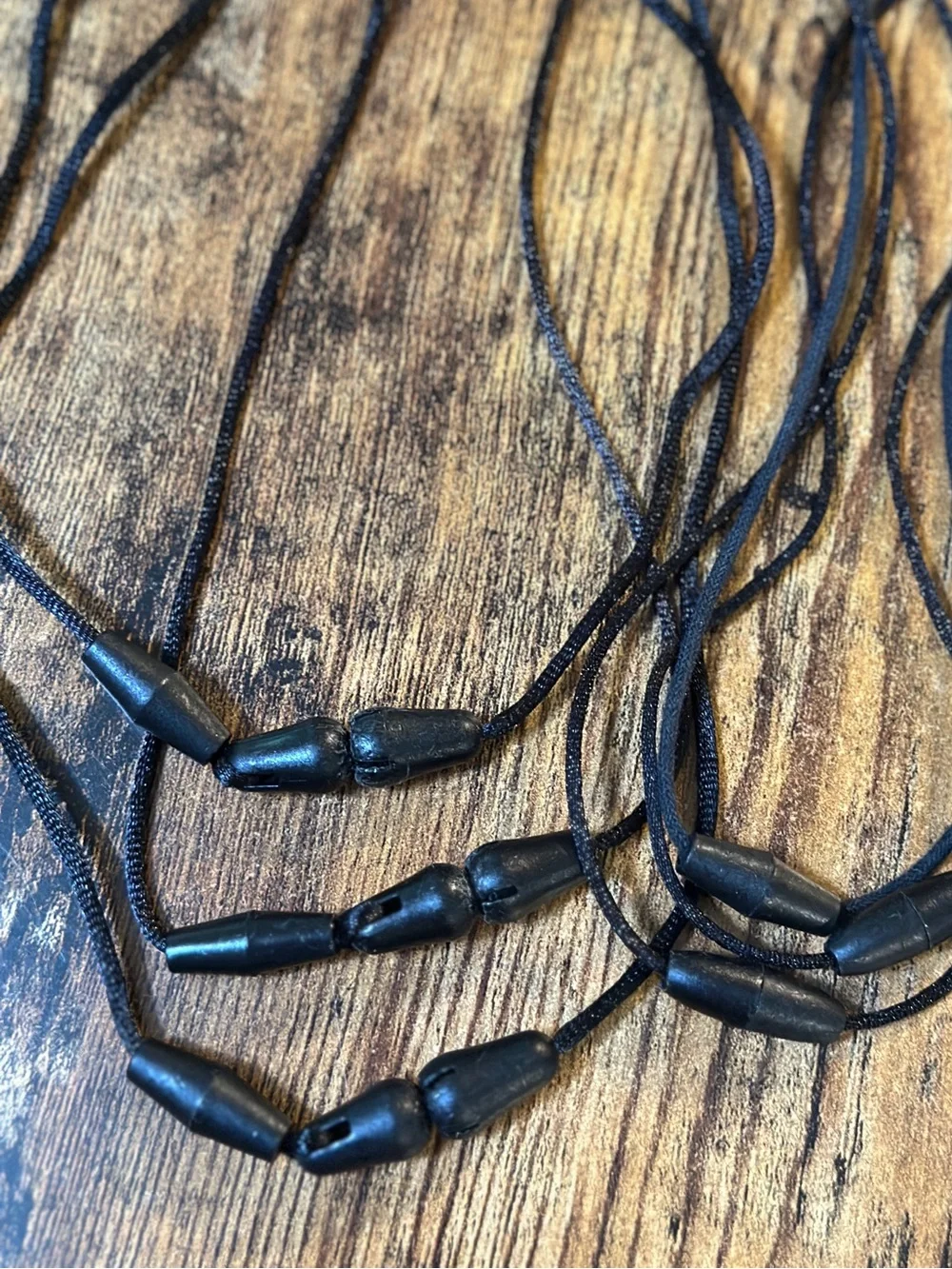 5 Black Cord Necklaces with Barrel Closure Kids Autism Breakaway Clasp READ DESC